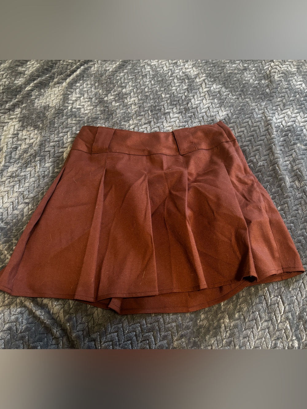 Brown Pleated Skirt